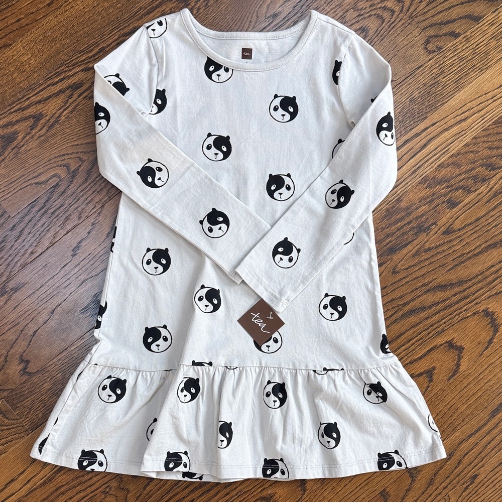 Tea Collection White and Black Panda Dress